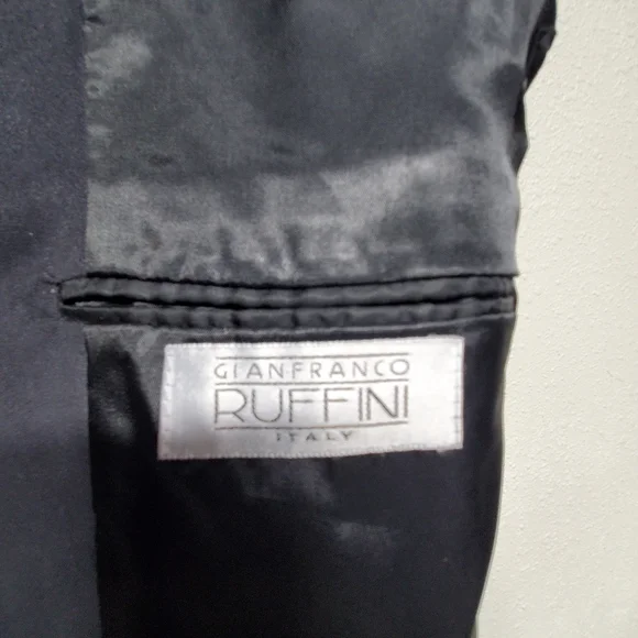 Gian Franco Ruffini Black Faux Suede Blazer Jacket Size see measurements - Picture 6 of 6